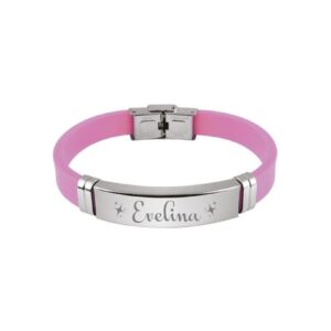 Personalised Silicone Bracelet ,,Evelina,, (ANY NAME)