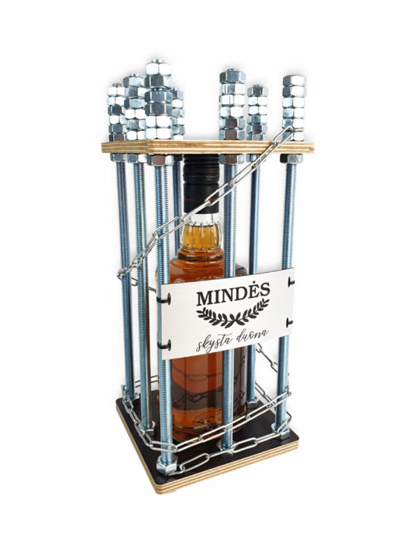 Personalised Metal Bottle Cage ,,Mindes skysta duona...,, (ANY NAME) - Image 3