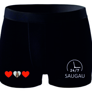 PERSONALISED Men's Boxer Shorts with photo ,,Saugau 24/7,,