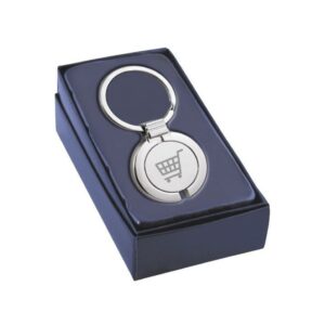 Metal key ring with trolley token