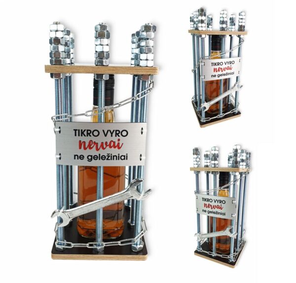 Metal Bottle Cage ,,Tikro vyro nervai ne geleziniai,,