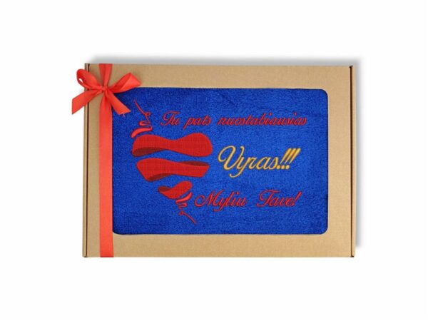 Towel with cardboard,,Tu pats nuostabiausias vyras,,
