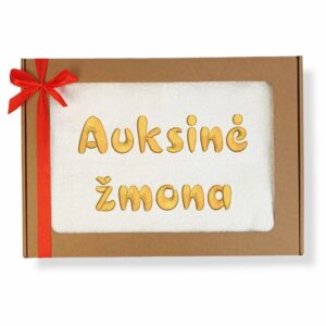 Towel with cardboard,,Auksine zmona,,