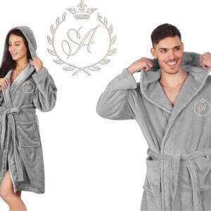Unisex Bathrobes with initials.