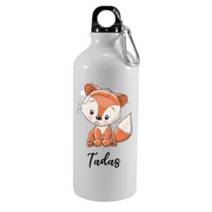Personalised Water Bottle with name and fox