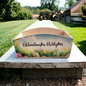 Personalised Easter egg box ,,Kavaliausku Velykos,,