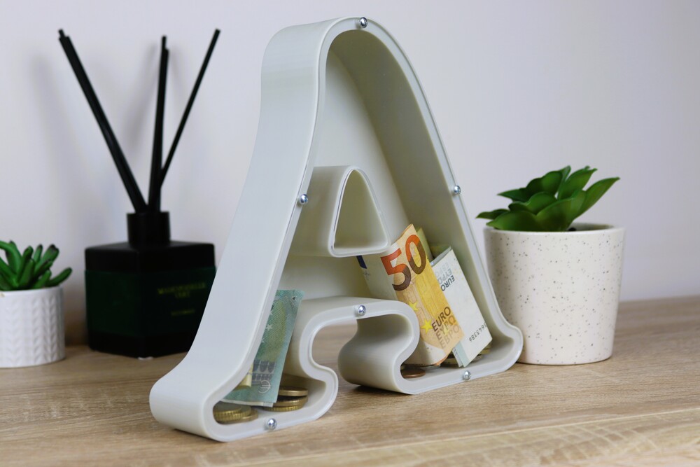 3D Letter Money Box 20cm. GLOWS IN THE DARK (ANY LETTER,ANY NAME) - Image 2