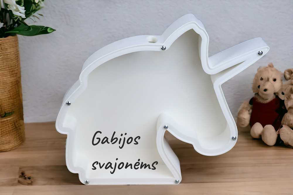 3D Piggy bank, unicorn with name ,,Gabijos svajonems,,