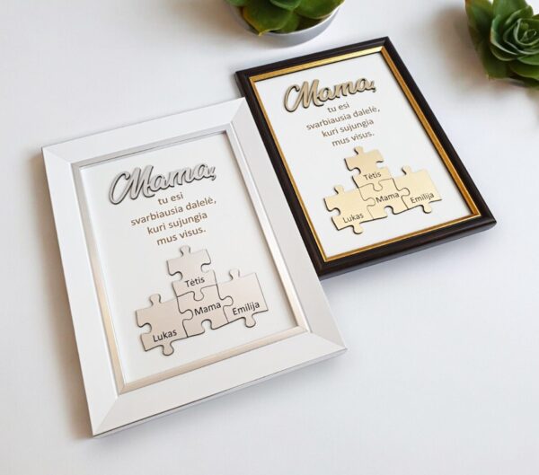 Frame for Mum „TU ESI SVARBIAUSIA DALELĖ, KURI SUJUNGIA MUS VISUS“