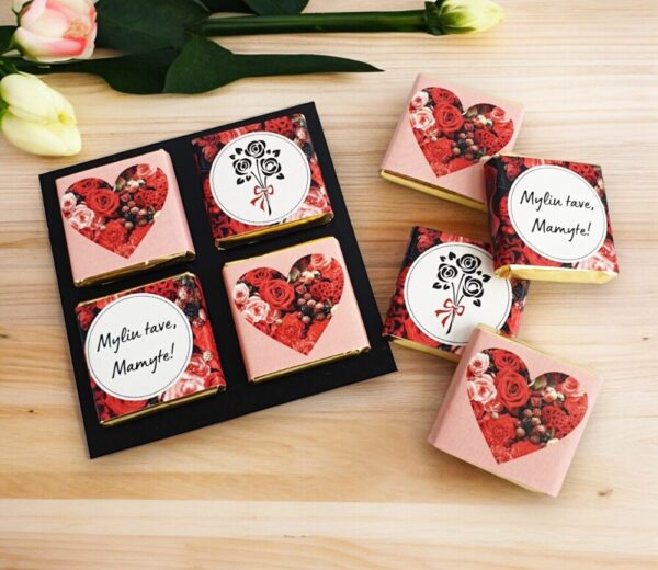 Mini chocolate bar set ,,Myliu tave Mamyte,,