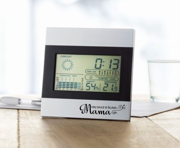 WEATHER STATION - CLOCK ,,Visu saule ir siluma-Mama,,