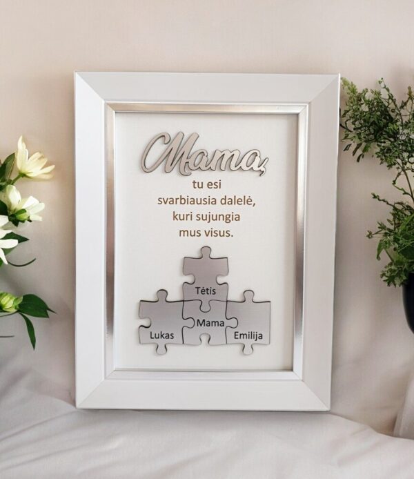 Frame for Mum „TU ESI SVARBIAUSIA DALELĖ, KURI SUJUNGIA MUS VISUS“ - Image 3