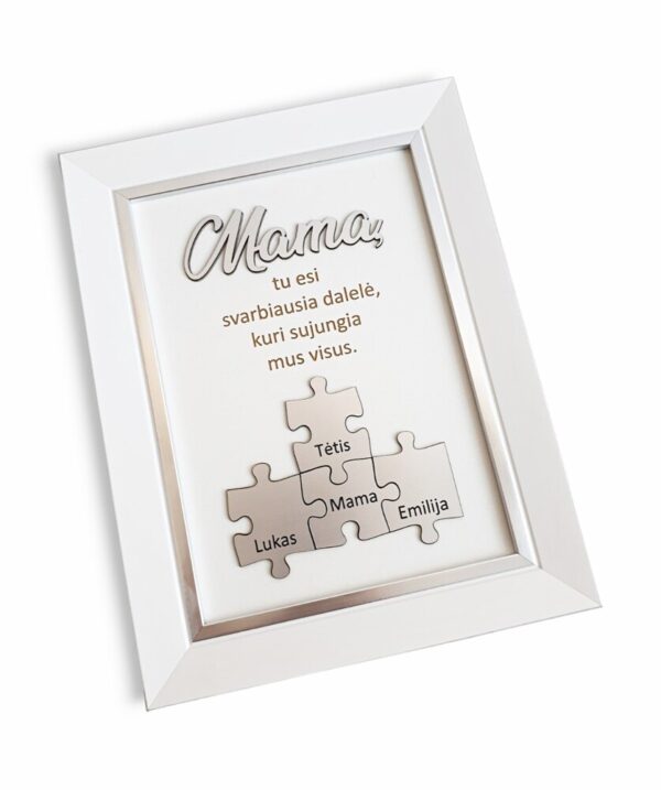 Frame for Mum „TU ESI SVARBIAUSIA DALELĖ, KURI SUJUNGIA MUS VISUS“ - Image 4