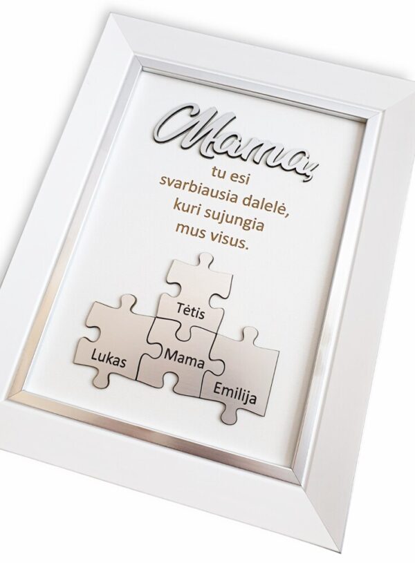 Frame for Mum „TU ESI SVARBIAUSIA DALELĖ, KURI SUJUNGIA MUS VISUS“ - Image 6