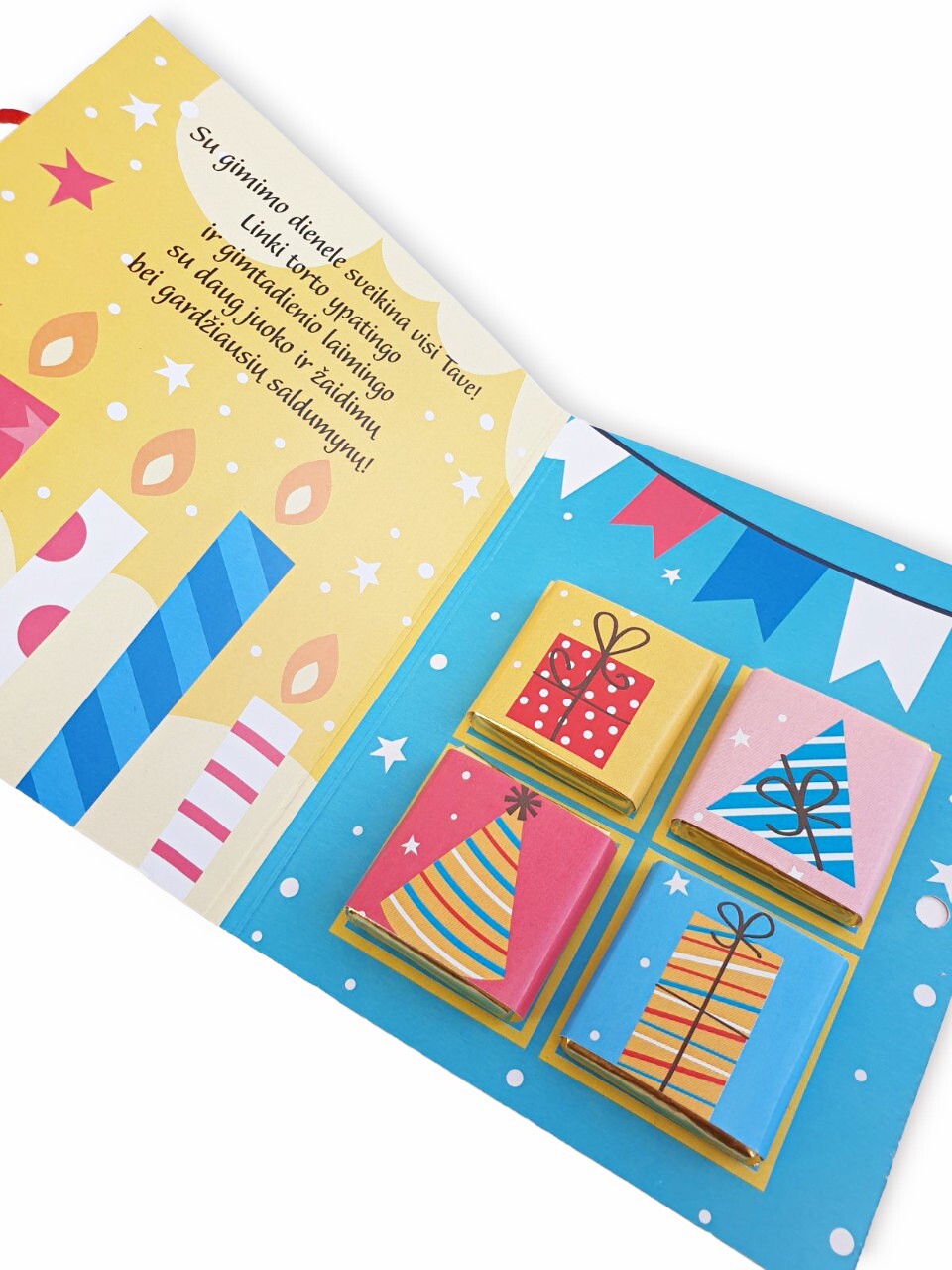 Greeting card with chocolate ,,Su gimimo diena,, - Image 2