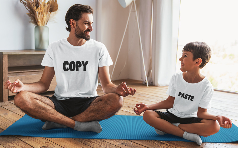FATHER AND SON T-SHIRT "COPY PASTE,,