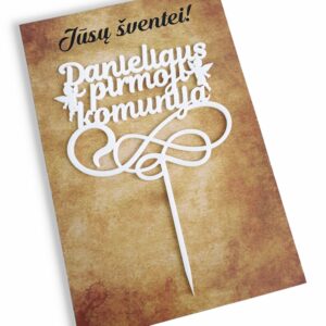Personalised Cake toppers ,,Danieliaus Pirmoji Komunija,,