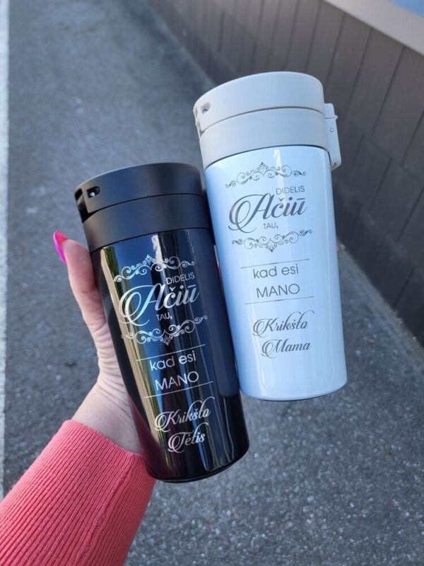 Thermal cup set ,,Aciu,kad esi mano Kriksto mano Kriksto Mamyte,Kriksto tevelis,, - Image 3