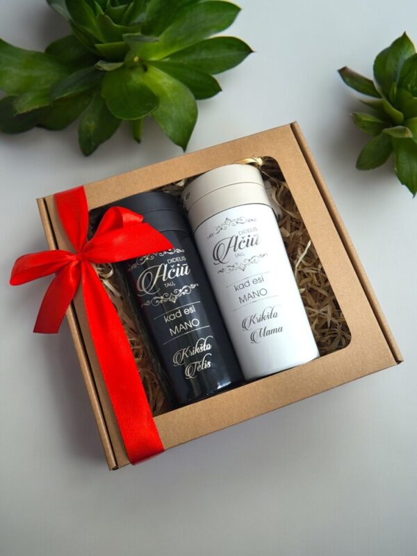 Thermal cup set ,,Aciu,kad esi mano Kriksto mano Kriksto Mamyte,Kriksto tevelis,,