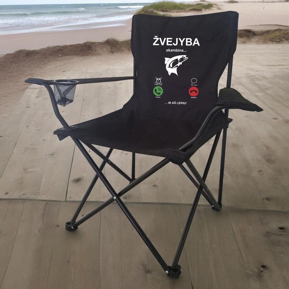 Camping chair with storage cover ,,Zvejyba skambina,,