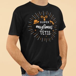 Printed T-shirt for Men ,,Super mylimas tetis,,