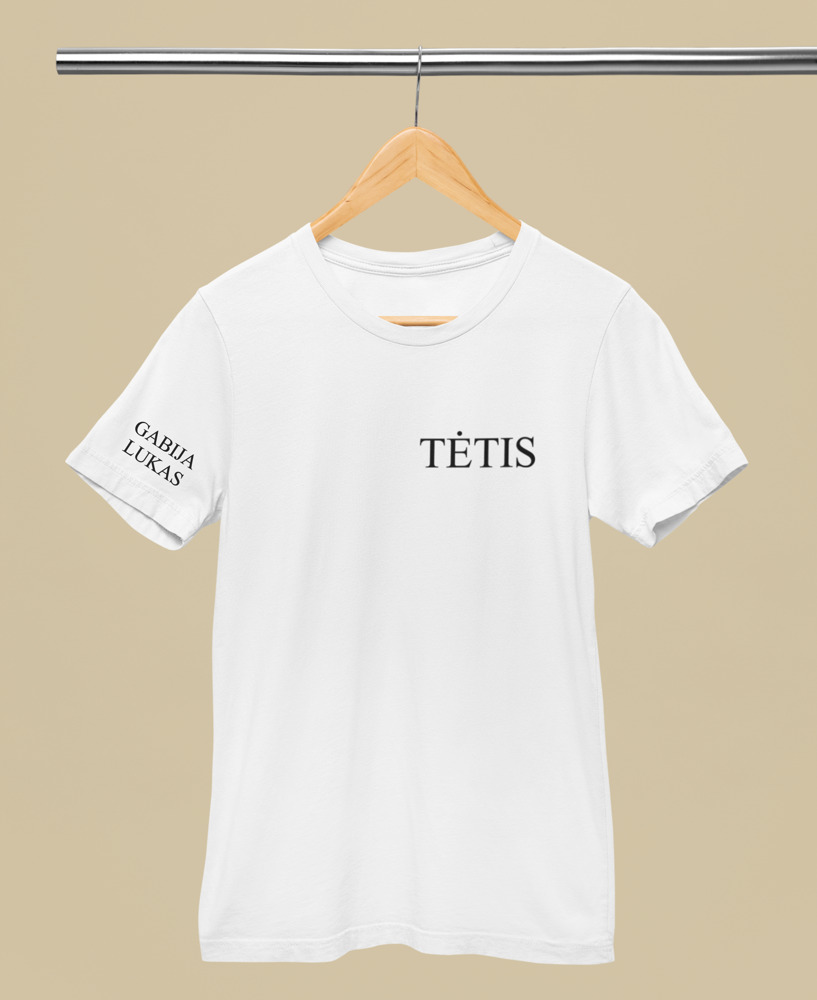 Personalised Printed T-shirt for Men ,,Tetis,, (any kids name)