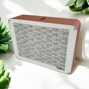 3D rectangular money box with numbers