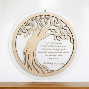 Hanging sign ,, Su Mokytoju diena,,