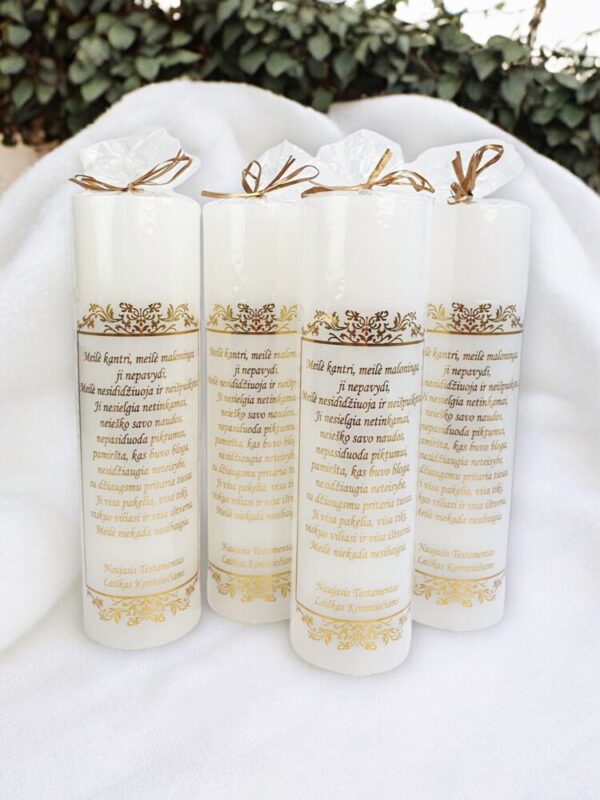 Wedding candle ,,Meile kantri,Meile maloninga...,,