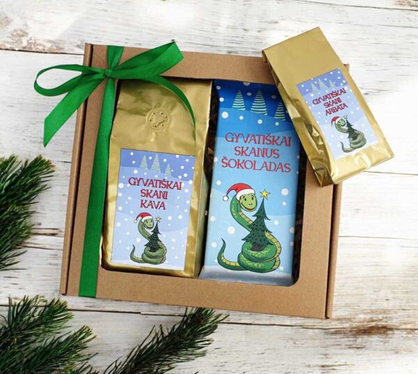 Gift set with chocolate and coffee,, Gyvatiskai skanus,,