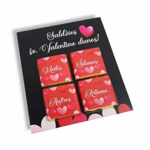 Mini chocolate bar set ,,Saldzios Sv. Valentino dienos,,