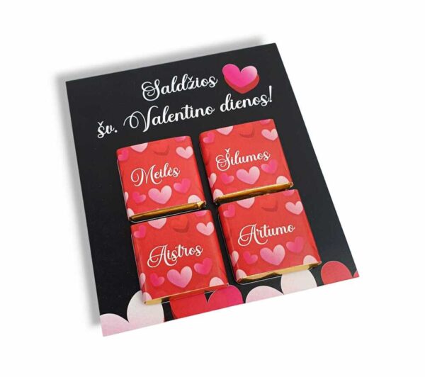 Mini chocolate bar set ,,Saldzios Sv. Valentino dienos,,