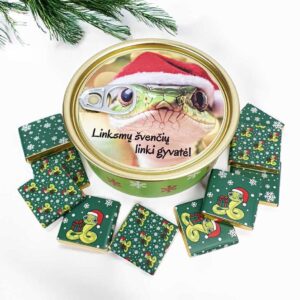 Gift canned ,,Linksmu svenciu linki gyvate,,