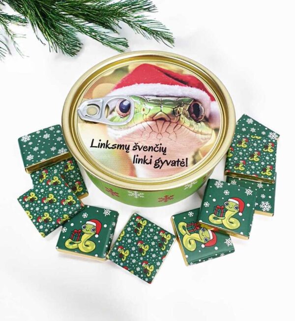 Gift canned ,,Linksmu svenciu linki gyvate,,