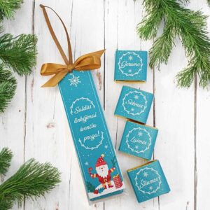 Mini chocolate bar set ,,Saldus linkejimai svenciu proga,, 2