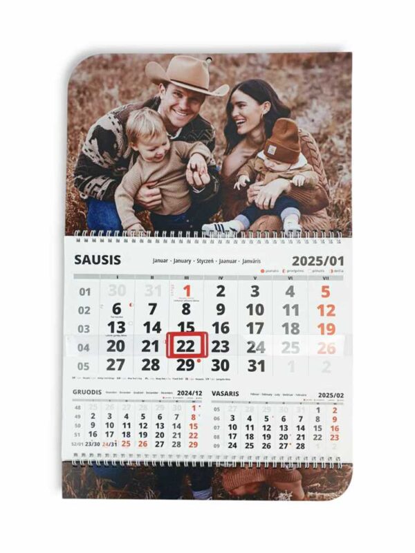 PERSONALISED Wall calendar with box ,,ANY PHOTO,, - Image 4