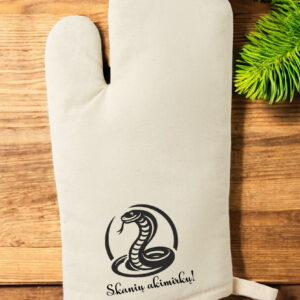 Oven Glove with print ,,Skaniu akimirku,,