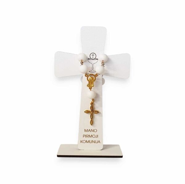 Standing cross with rosary,,Mano Pirmoji Komunija,, - Image 2