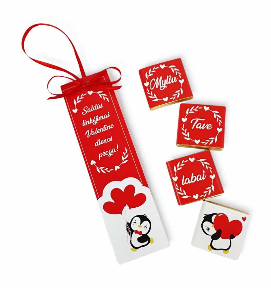 Mini chocolate bar set ,,Saldus linkejimai Valentino dienos proga,, - Image 2