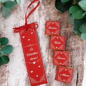 Mini chocolate bar set ,,Su Valentino diena,,