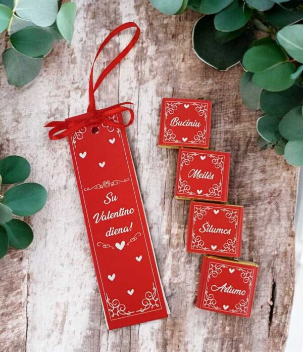 Mini chocolate bar set ,,Su Valentino diena,,