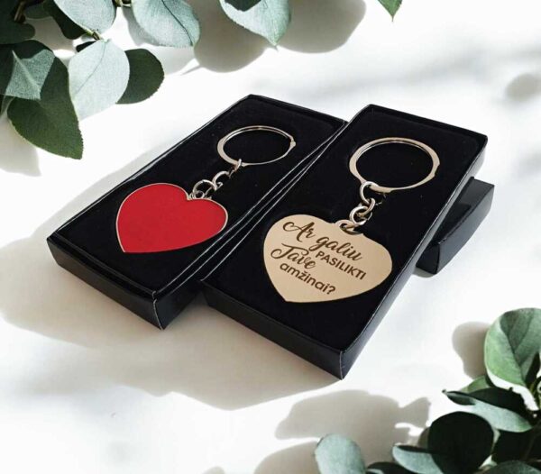 Metal key ring ,,Ar galiu pasilikti tave amzinai?