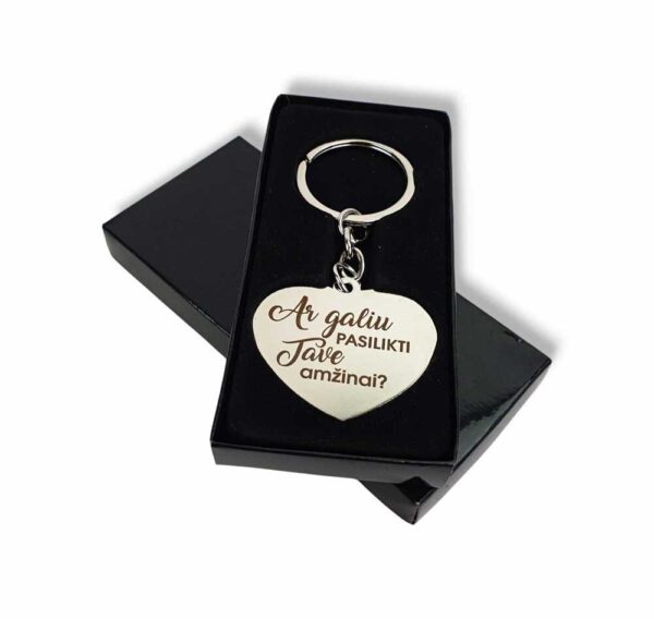 Metal key ring ,,Ar galiu pasilikti tave amzinai? - Image 2