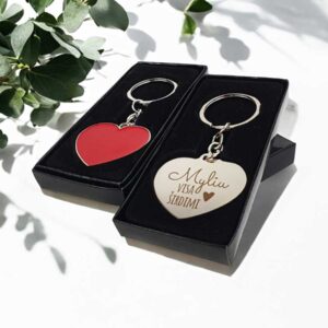 Metal key ring ,,Myliu visa sirdimi,,