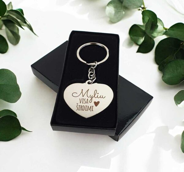 Metal key ring ,,Myliu visa sirdimi,, - Image 3