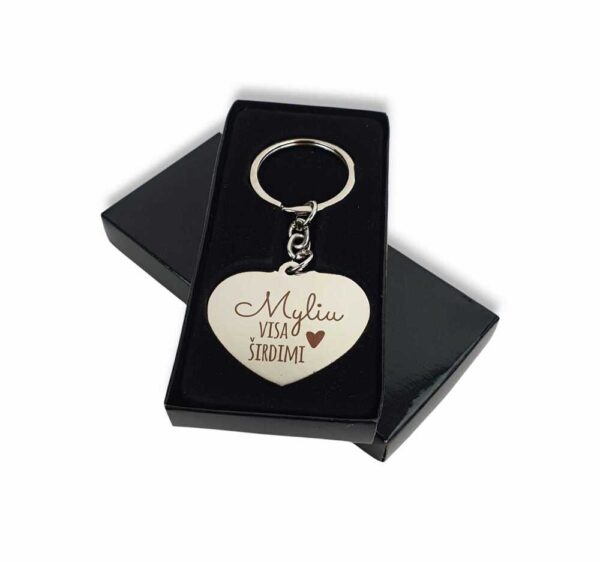 Metal key ring ,,Myliu visa sirdimi,, - Image 2