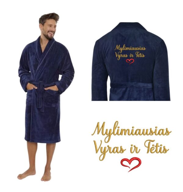 Unisex Bathrobes ,,Mylimiausias vyras ir tetis,,