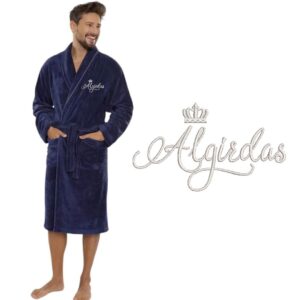 Personalised Unisex Bathrobes ,,Algirdas,, (ANY NAME)