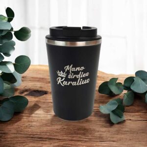 Travel Thermal cups ,,Mano sirdies karalius,,