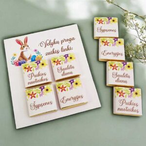 Mini chocolate bar set ,,Velyku proga zuikis linki,,